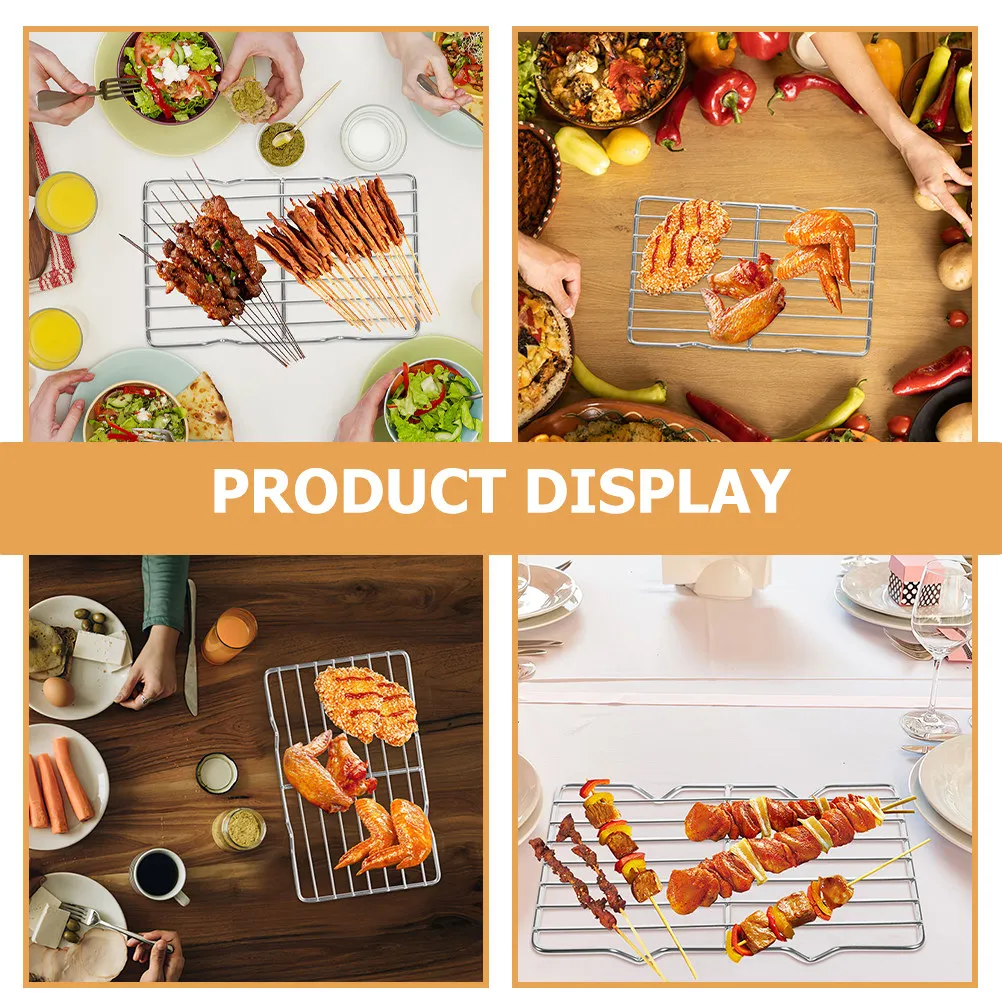 Прочная проволочная решетка 29x21 см из нержавеющей стали для выпечки, жарки, гриля, приготовления пищи, охлаждения хлеба, печенья, овощей, мяса, рыбы
Прочная проволочная решетка 29x21 см из нержавеющей стали для выпечки, жарки, гриля, приготовления пищи, охлаждения хлеба, печенья, овощей, мяса, рыбы