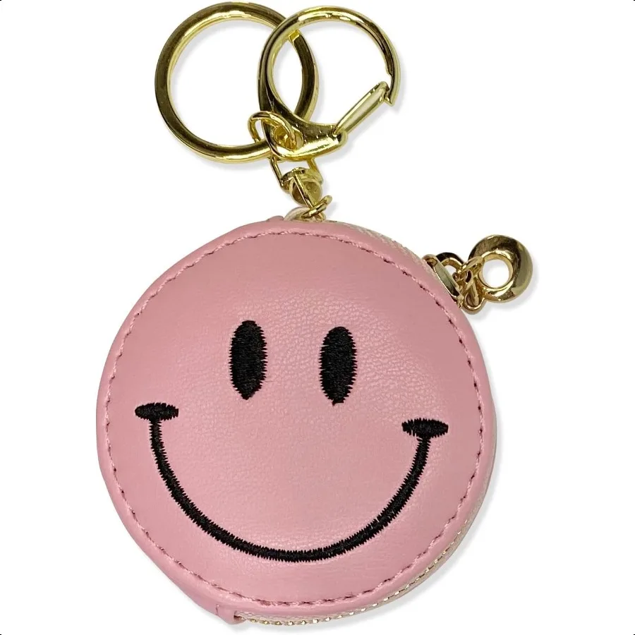 Cute Happy Face Positive Smile Zipper Coin Wallet with Keychain Soft Synthetic Leather Attached Key Ring Pink
Cute Happy Face Positive Smile Zipper Coin Wallet with Keychain Soft Synthetic Leather Attached Key Ring Pink
