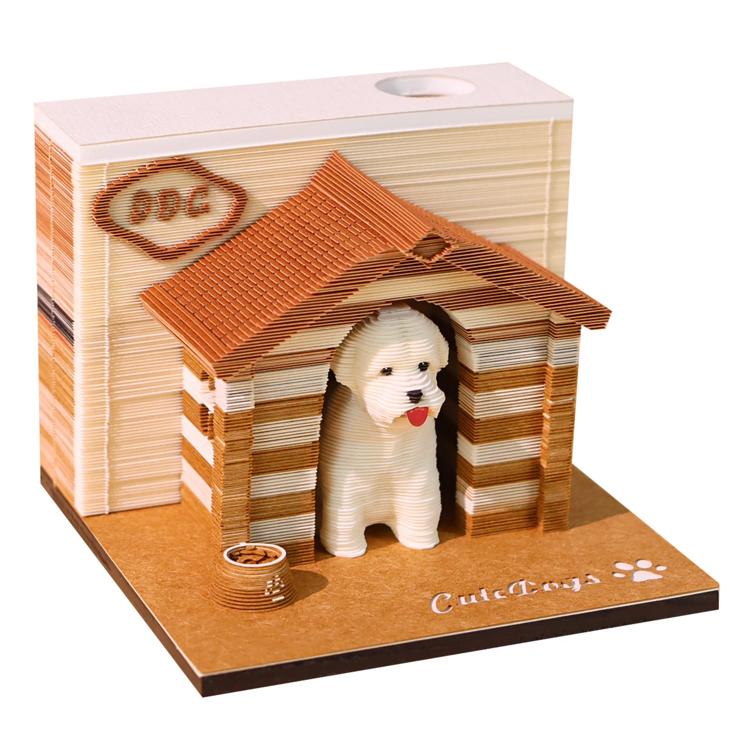 Cute 3D Dog Model 3D Memo Pad Paper Art Novelty Desktop Decor and Table Calendar with Gift Box
Cute 3D Dog Model 3D Memo Pad Paper Art Novelty Desktop Decor and Table Calendar with Gift Box