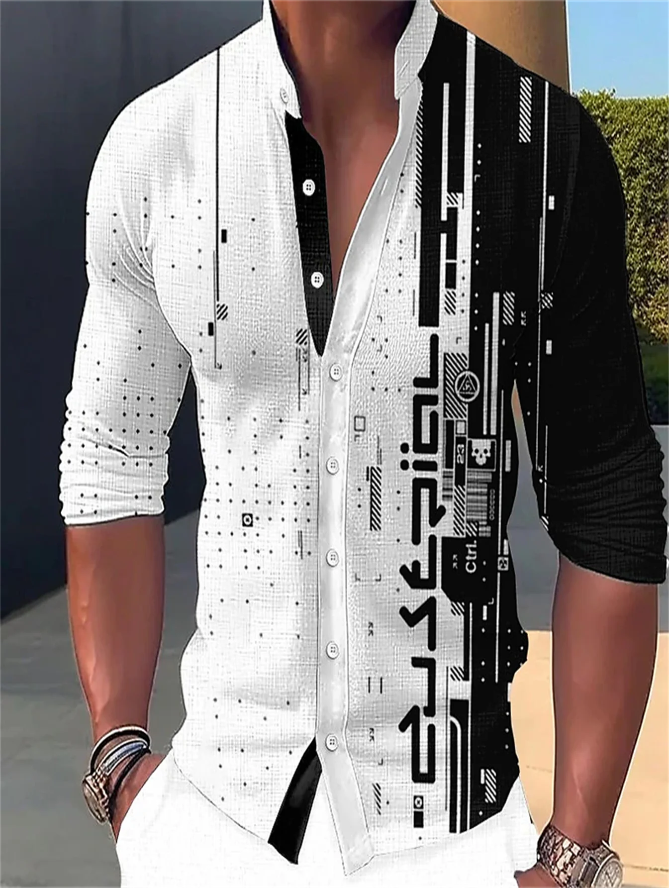 2024 Spring/Autumn fashion cotton/linen casual printed men's long sleeve shirt stand collar printed beach top
2024 Spring/Autumn fashion cotton/linen casual printed men's long sleeve shirt stand collar printed beach top