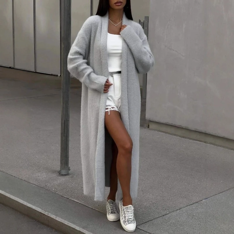 2025 Autumn and Winter Artificial Mink Velvet Knit Cardigan Loose Long Lazy Wind Solid Color Women's Sweater Coat
2025 Autumn and Winter Artificial Mink Velvet Knit Cardigan Loose Long Lazy Wind Solid Color Women's Sweater Coat