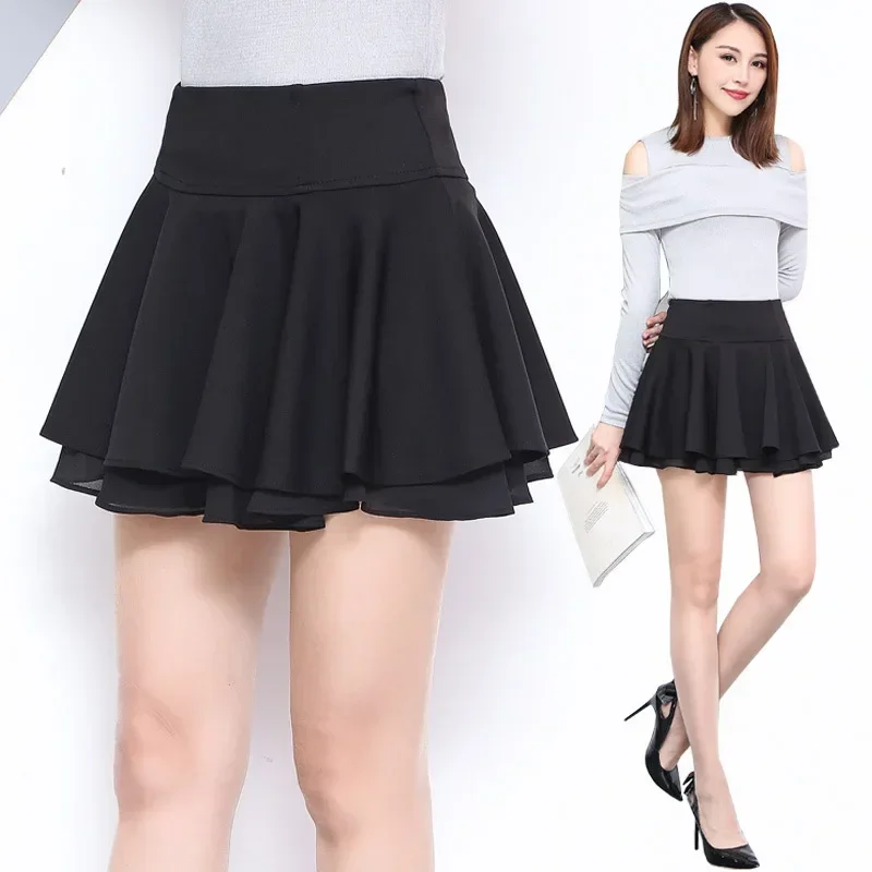 New Style Women's High Waist Stretch Chiffon Mini skirt Summer Sweet and Cute Black White Pleated Skirt Student Fluffy Skirts
New Style Women's High Waist Stretch Chiffon Mini skirt Summer Sweet and Cute Black White Pleated Skirt Student Fluffy Skirts