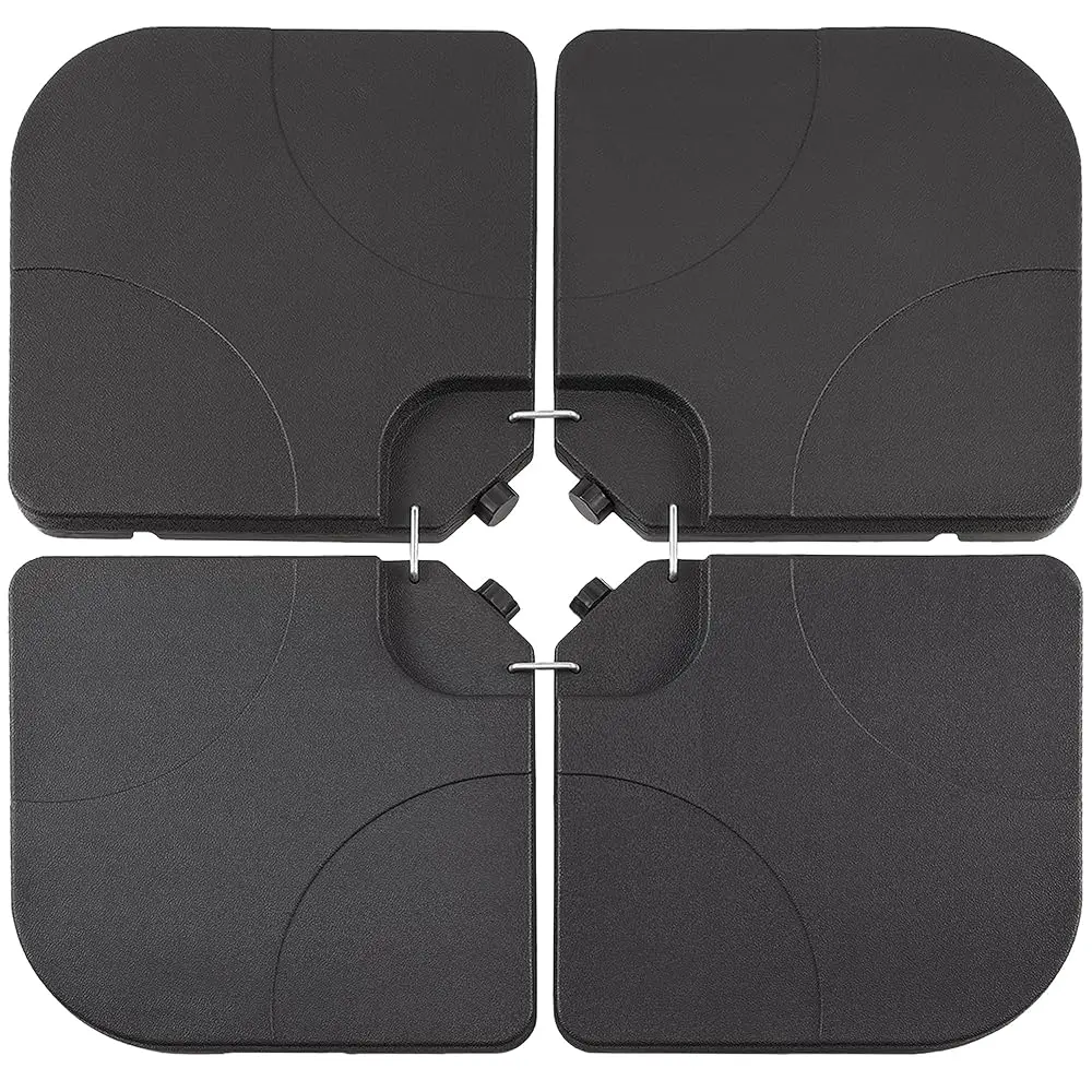 4-Piece Heavy-Duty Cantilever Offset Patio Umbrella Base/Stand Outdoor, Square Plate Set With Lo Pins, Easy-Fill Spouts For
4-Piece Heavy-Duty Cantilever Offset Patio Umbrella Base/Stand Outdoor, Square Plate Set With Lo Pins, Easy-Fill Spouts For