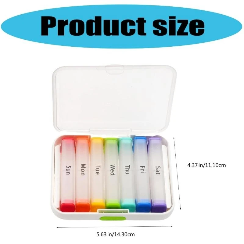 Прочная 7 -дневная коробка дозатора лекарств с прозрачным окном для быстрого заправки
Прочная 7 -дневная коробка дозатора лекарств с прозрачным окном для быстрого заправки