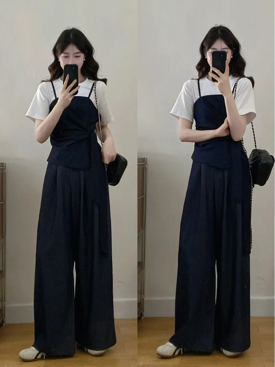 plus Size Fashionable Simple Side Waist Tie Women's Top Wide Leg Pants T-Shirt Three Piece Set Slimming Effect for plus Size
plus Size Fashionable Simple Side Waist Tie Women's Top Wide Leg Pants T-Shirt Three Piece Set Slimming Effect for plus Size