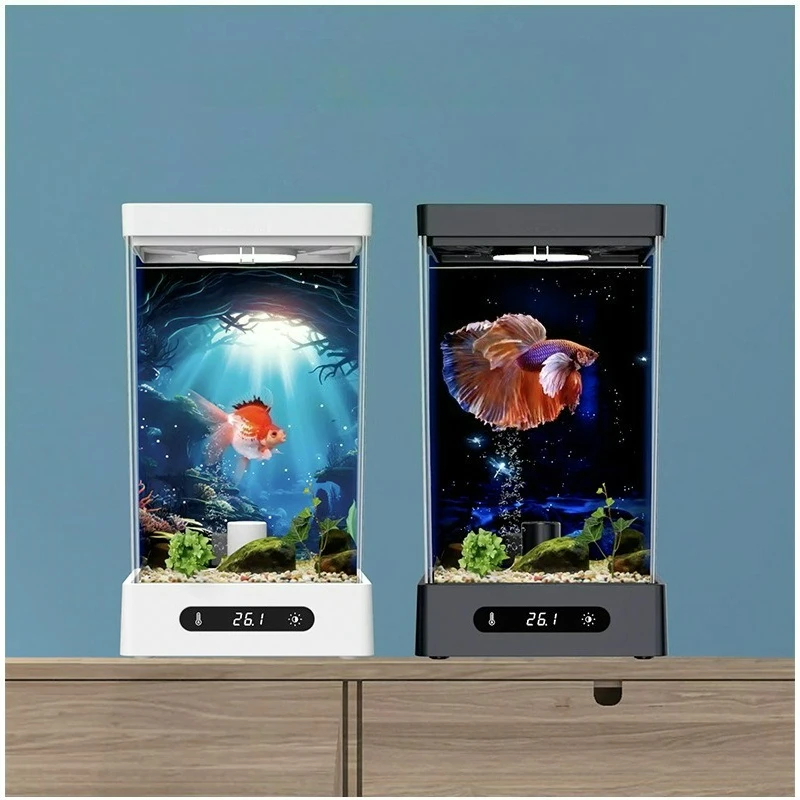 10W Constant Temperature RGB Light Mini Desktop Jellyfish Aquarium Creative Ecological Landscape Acrylic Betta Fish Tank
10W Constant Temperature RGB Light Mini Desktop Jellyfish Aquarium Creative Ecological Landscape Acrylic Betta Fish Tank
