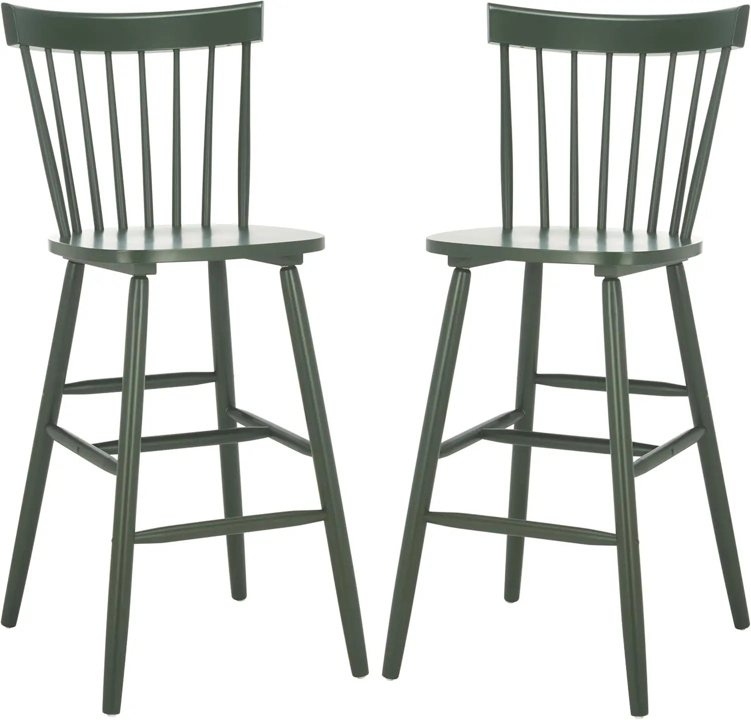 Home Collection - Providence Bar Stool Set of 2, Garden Green Solid Wood, 29-inch Seat Height, Farmhouse Windsor Spindle Back
Home Collection - Providence Bar Stool Set of 2, Garden Green Solid Wood, 29-inch Seat Height, Farmhouse Windsor Spindle Back