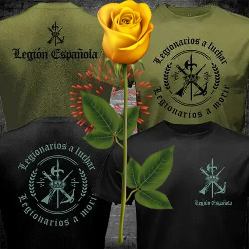 Испания Foreigh Legion Испанская военная футболка Espanola Tercio Army. Летняя хлопковая мужская футболка с коротким рукавом и круглым вырезом, новинка S-3XL
Испания Foreigh Legion Испанская военная футболка Espanola Tercio Army. Летняя хлопковая мужская футболка с коротким рукавом и круглым вырезом, новинка S-3XL