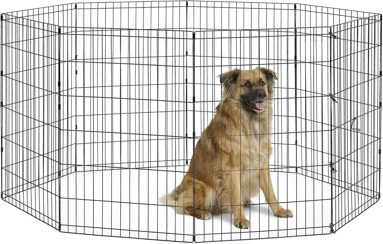 Foldable Metal Pet Playpen, 36-Inch Tall Indoor/Outdoor Enclosure with 16 Sq Ft Space, Black Rust-Resistant Finish
Foldable Metal Pet Playpen, 36-Inch Tall Indoor/Outdoor Enclosure with 16 Sq Ft Space, Black Rust-Resistant Finish