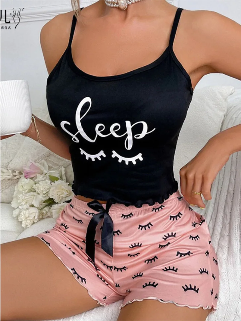 sleepwear New style women's sleeveless camisole vest shorts set tank tops fashion women letter shorts set 2024 new sweet 36EP
sleepwear New style women's sleeveless camisole vest shorts set tank tops fashion women letter shorts set 2024 new sweet 36EP