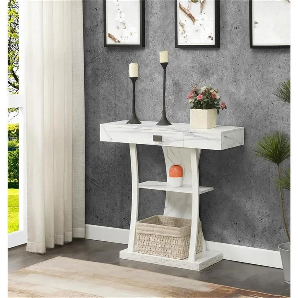 Newport Harri Console Table 36 - Modern Sofa Table with Storage Shelves, One Drawer Narrow Entryway Hall
Newport Harri Console Table 36 - Modern Sofa Table with Storage Shelves, One Drawer Narrow Entryway Hall