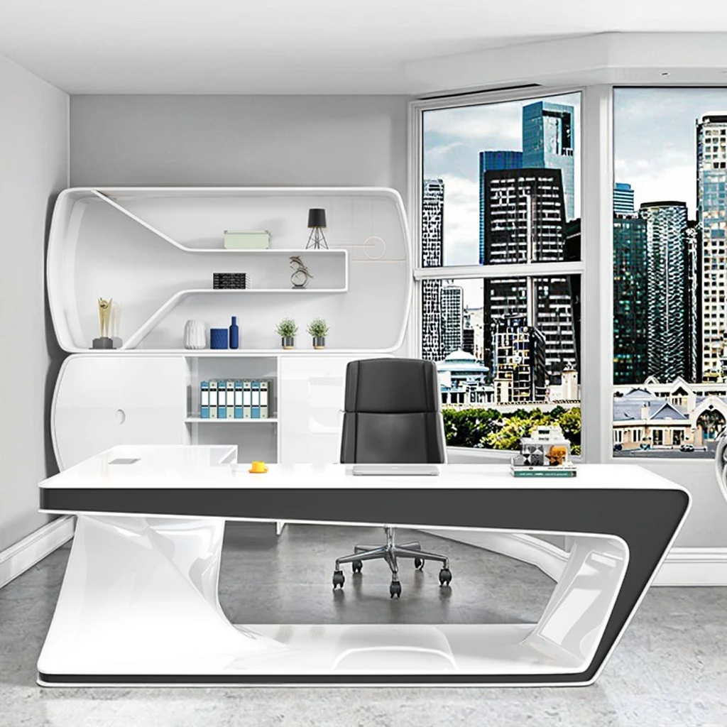 White Lacquer Wooden Panel Executive Desk Modern High Gloss Office Desk For Manager Boss Office Furniture
White Lacquer Wooden Panel Executive Desk Modern High Gloss Office Desk For Manager Boss Office Furniture