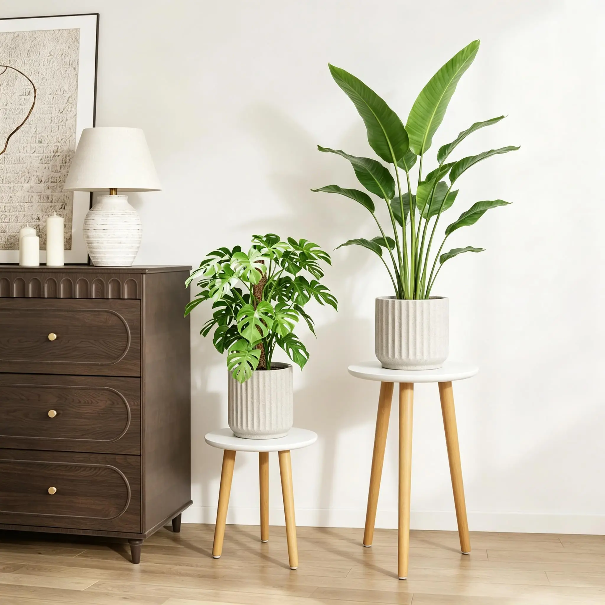 Modern White Wooden Plant Stand Tripod Stool For Indoor Large Small Plants
Modern White Wooden Plant Stand Tripod Stool For Indoor Large Small Plants