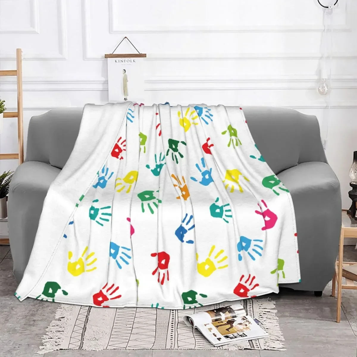 Colorful Hand Print Blanket Fleece Winter Cartoon Cute Breathable Super Soft Throw Blanket for Sofa Outdoor Bedding Throws
Colorful Hand Print Blanket Fleece Winter Cartoon Cute Breathable Super Soft Throw Blanket for Sofa Outdoor Bedding Throws