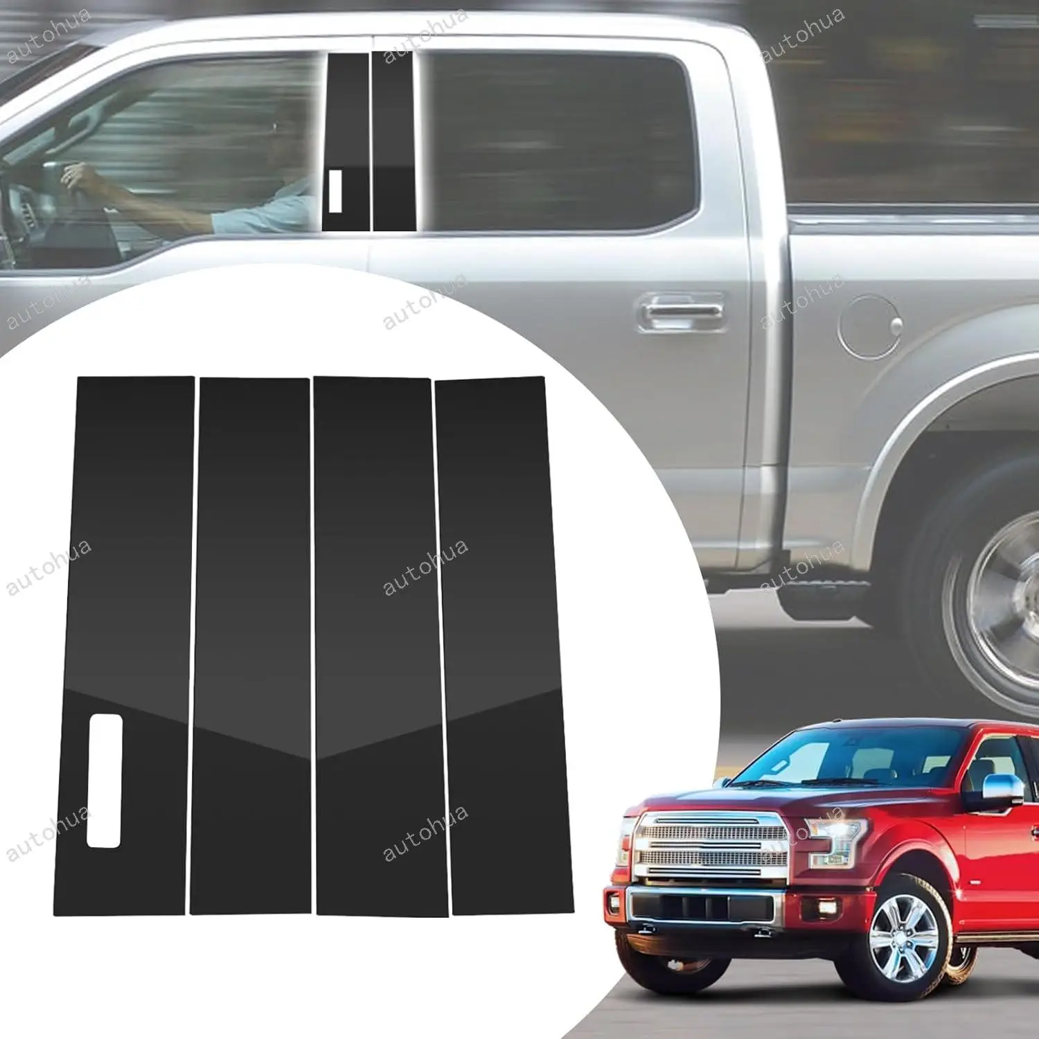 Door Pillar Post Trim for Ford F-150 Raptor 2015-2018 Side Door Pillar Anti Scratch Glossy PC Stickers Cover Moldings 6-pcs
Door Pillar Post Trim for Ford F-150 Raptor 2015-2018 Side Door Pillar Anti Scratch Glossy PC Stickers Cover Moldings 6-pcs