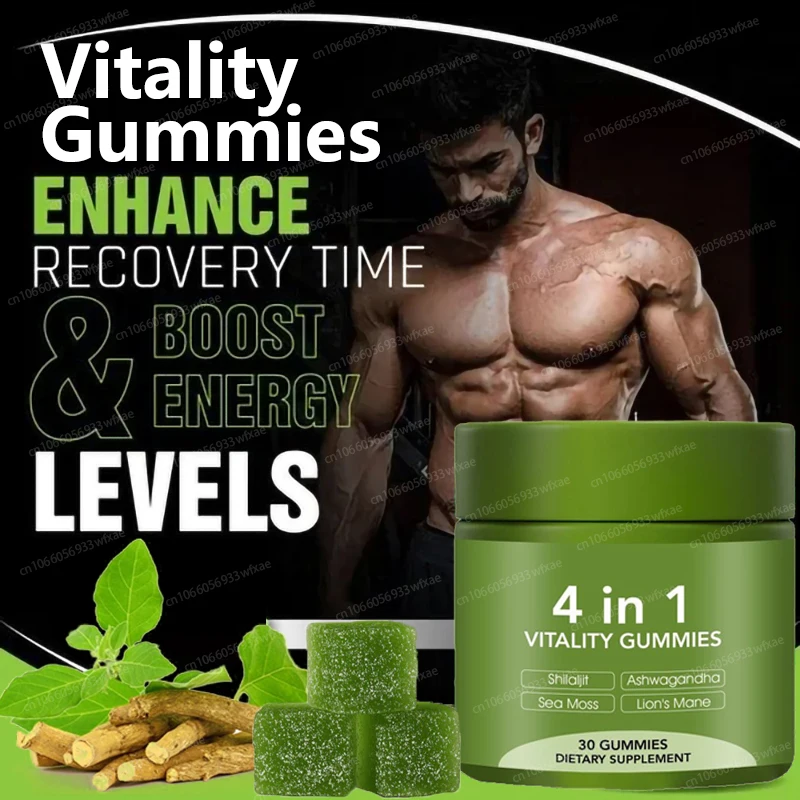 Vitality Gummies Enhance Recovery Time Boost Energy Level 4 In 1 Soft Candy Sea Moss Shilajit Ashwagandha Health Food
Vitality Gummies Enhance Recovery Time Boost Energy Level 4 In 1 Soft Candy Sea Moss Shilajit Ashwagandha Health Food