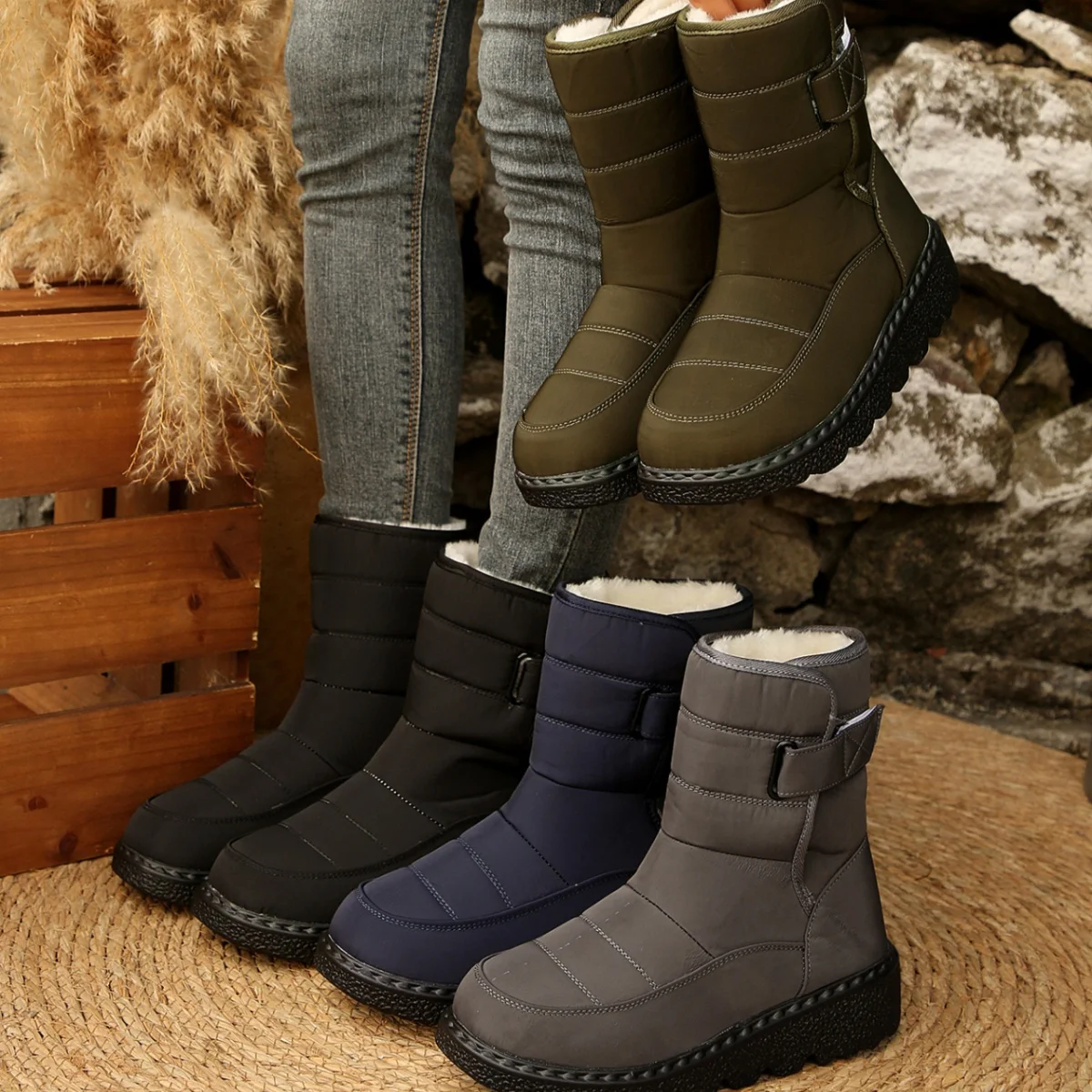 Fashionable New Anti Slip Elegant Plus Size Work Boots Winter Round Toe Warm and Comfortable Casual Short Boots for Women
Fashionable New Anti Slip Elegant Plus Size Work Boots Winter Round Toe Warm and Comfortable Casual Short Boots for Women