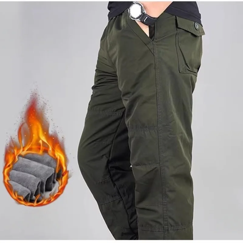 Winter Fleece Trousers Men Thicken Tactical Military Black Khaki Casual Working Mulit Pockets Cargo Pants Warm Sport Sweatpants
Winter Fleece Trousers Men Thicken Tactical Military Black Khaki Casual Working Mulit Pockets Cargo Pants Warm Sport Sweatpants