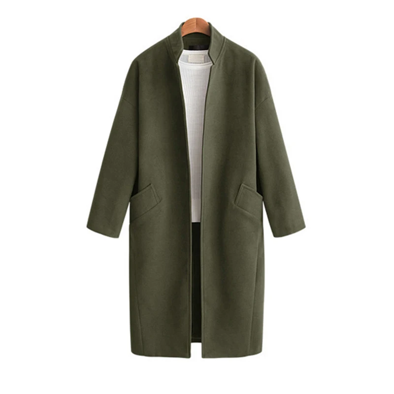 Autumn New plus Size Women's Fashionable Woolen Coat Long Sleeve Stand Collar Mid-Length Thickened Street Style Pure Color
Autumn New plus Size Women's Fashionable Woolen Coat Long Sleeve Stand Collar Mid-Length Thickened Street Style Pure Color