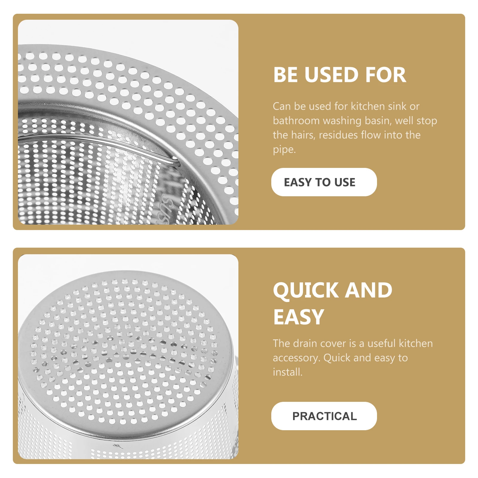 Stainless Steel Sink Strainer 107mm Diameter 54mm Height Fine Hole Kitchen Drain Filter Anti Clog Metal Mesh Basket Kitchen Sink
Stainless Steel Sink Strainer 107mm Diameter 54mm Height Fine Hole Kitchen Drain Filter Anti Clog Metal Mesh Basket Kitchen Sink