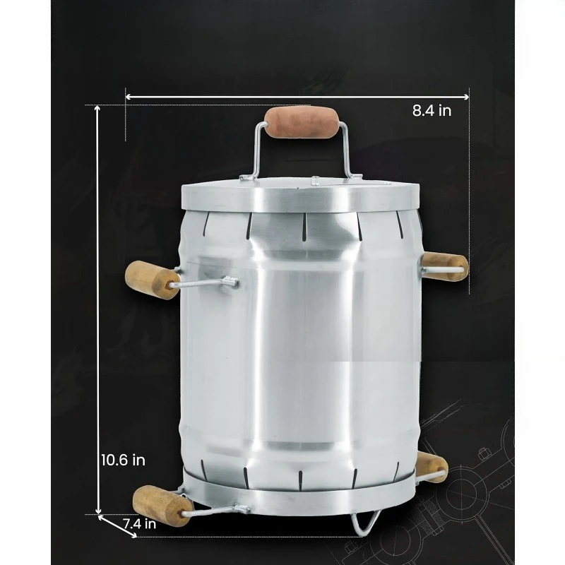 3lbs Smoker Grill Combo, Stainless Steel Barrel Charcoal Smoker – Smoke or Grill 
3lbs Smoker Grill Combo, Stainless Steel Barrel Charcoal Smoker – Smoke or Grill