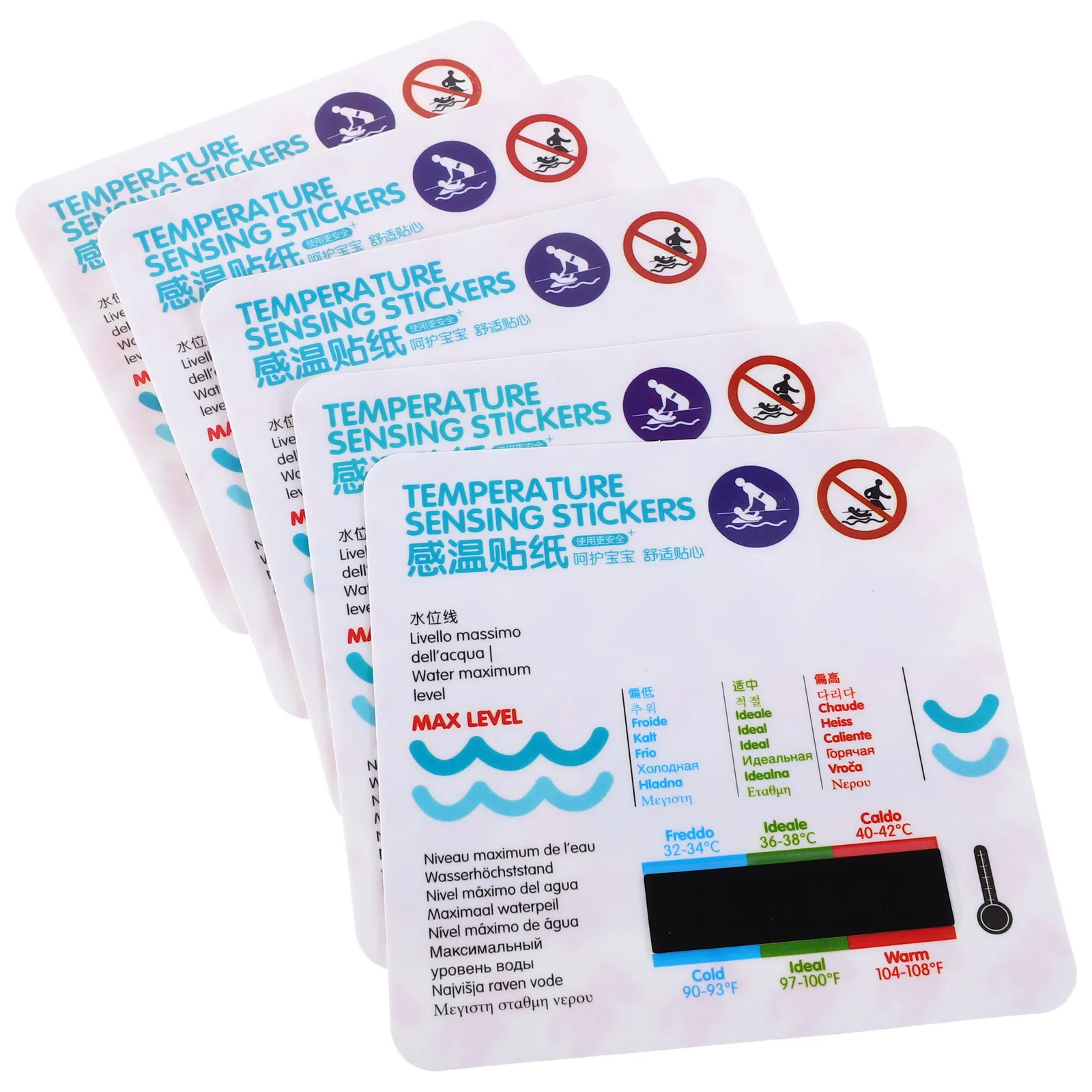 5 Pcs Thermometer Adhesive for Bathroom Decal Kids Aquarium Temperature Safety PP Sticker Baby Water Tub
5 Pcs Thermometer Adhesive for Bathroom Decal Kids Aquarium Temperature Safety PP Sticker Baby Water Tub