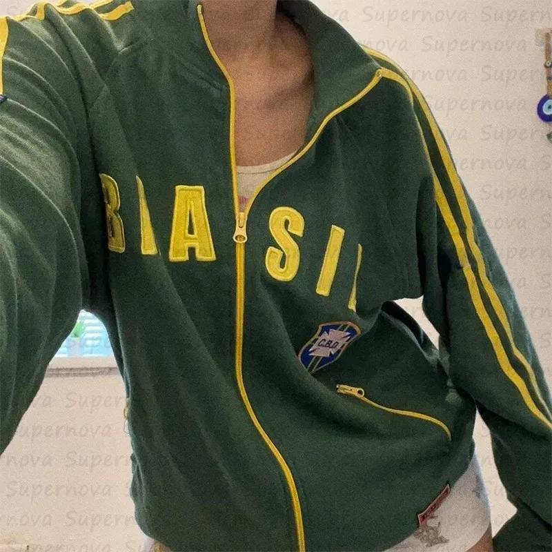 Fashion Sports Clothing High Street Shirt Punk Letter Pattern Embroidery Zipper Gothic Sports Garbage Men's And Women's Tops
Fashion Sports Clothing High Street Shirt Punk Letter Pattern Embroidery Zipper Gothic Sports Garbage Men's And Women's Tops