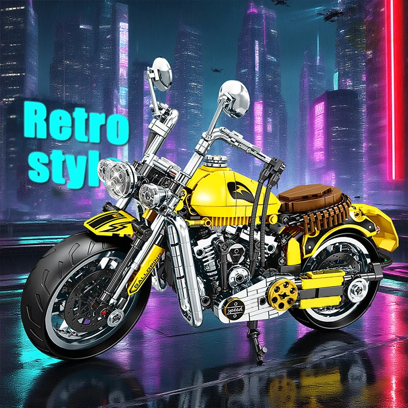 822PCS Vintage Motorcycle Building Blocks Kit, Assemble Vehicle Model, Collectible Desktop Ornament for Adults
822PCS Vintage Motorcycle Building Blocks Kit, Assemble Vehicle Model, Collectible Desktop Ornament for Adults
