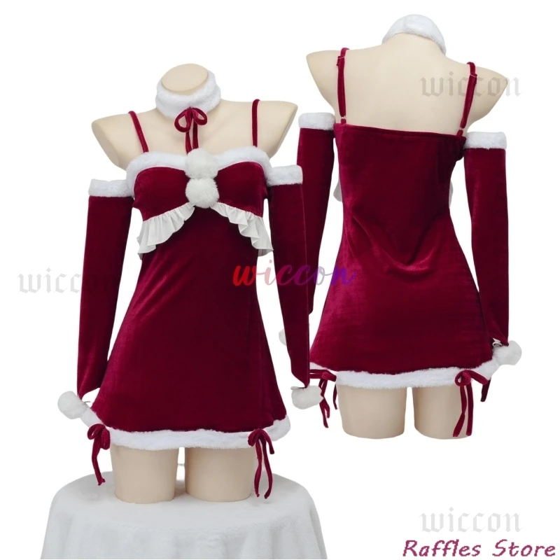 Christmas Girl Santa Claus Uniform Cosplay Women Plush Velvet Bow Irregular Dress Gloves Outfits Costumes Christmas Party Dress
Christmas Girl Santa Claus Uniform Cosplay Women Plush Velvet Bow Irregular Dress Gloves Outfits Costumes Christmas Party Dress