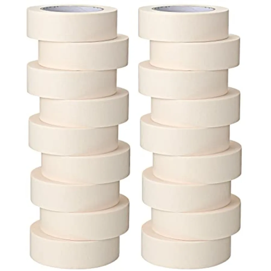 18 Rolls Masking Tape Bulk 1.41 Inch Beige Wide Thin White Color Painters Tape for Painting Home Office School Stationery, 1.41
18 Rolls Masking Tape Bulk 1.41 Inch Beige Wide Thin White Color Painters Tape for Painting Home Office School Stationery, 1.41