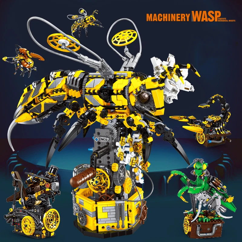 Mechanical Insect Scorpion Building Block Punk Bumblebee MOC 3D Machine Scorpion Animal Insect Model Bricks Figure Toy for Gift
Mechanical Insect Scorpion Building Block Punk Bumblebee MOC 3D Machine Scorpion Animal Insect Model Bricks Figure Toy for Gift