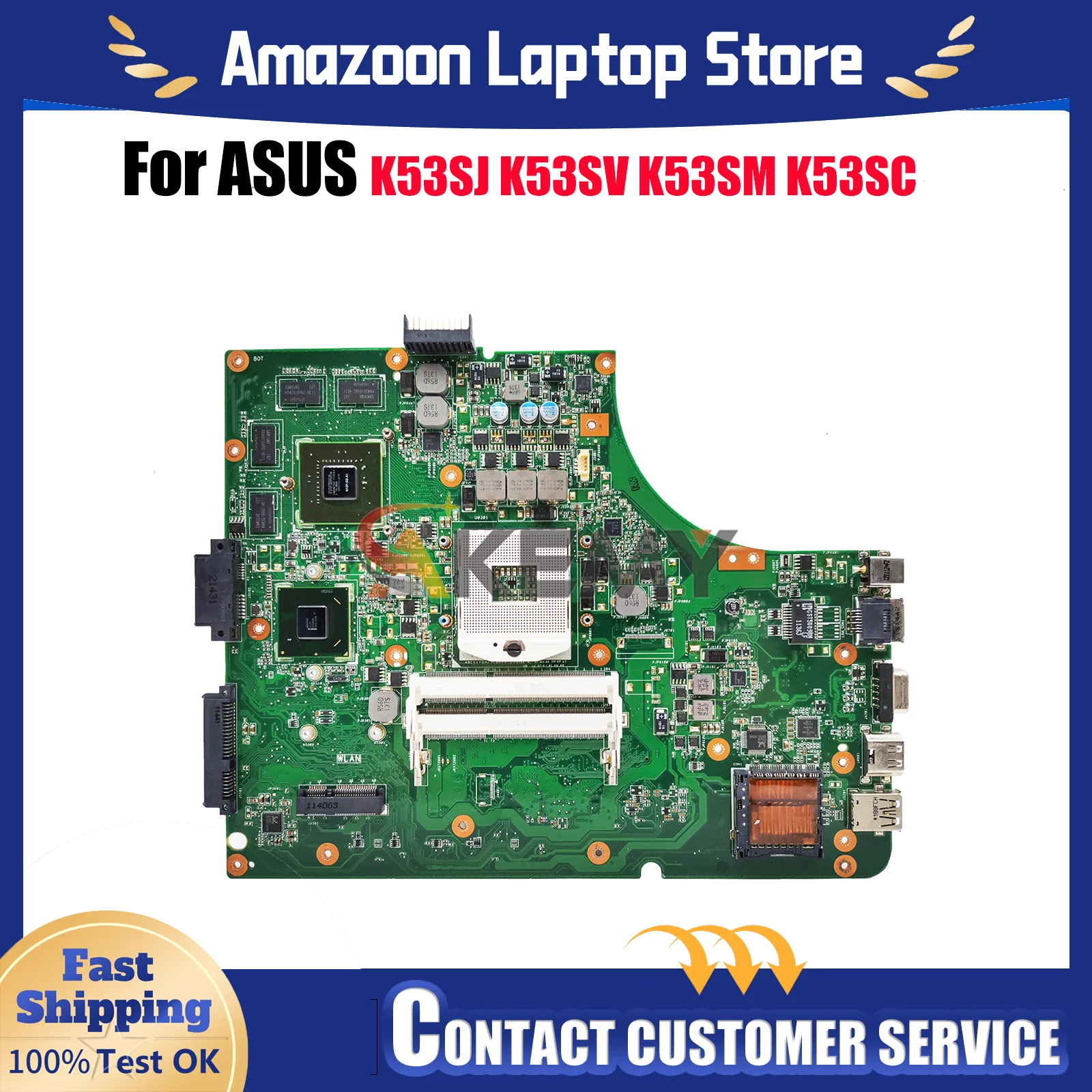 K53SV Laptop Motherboard For ASUS K53SJ K53S K53SD K53SM K53SK K53SC K53SV Notebook Mainboard 100% tests OK fast shipping stk
K53SV Laptop Motherboard For ASUS K53SJ K53S K53SD K53SM K53SK K53SC K53SV Notebook Mainboard 100% tests OK fast shipping stk
