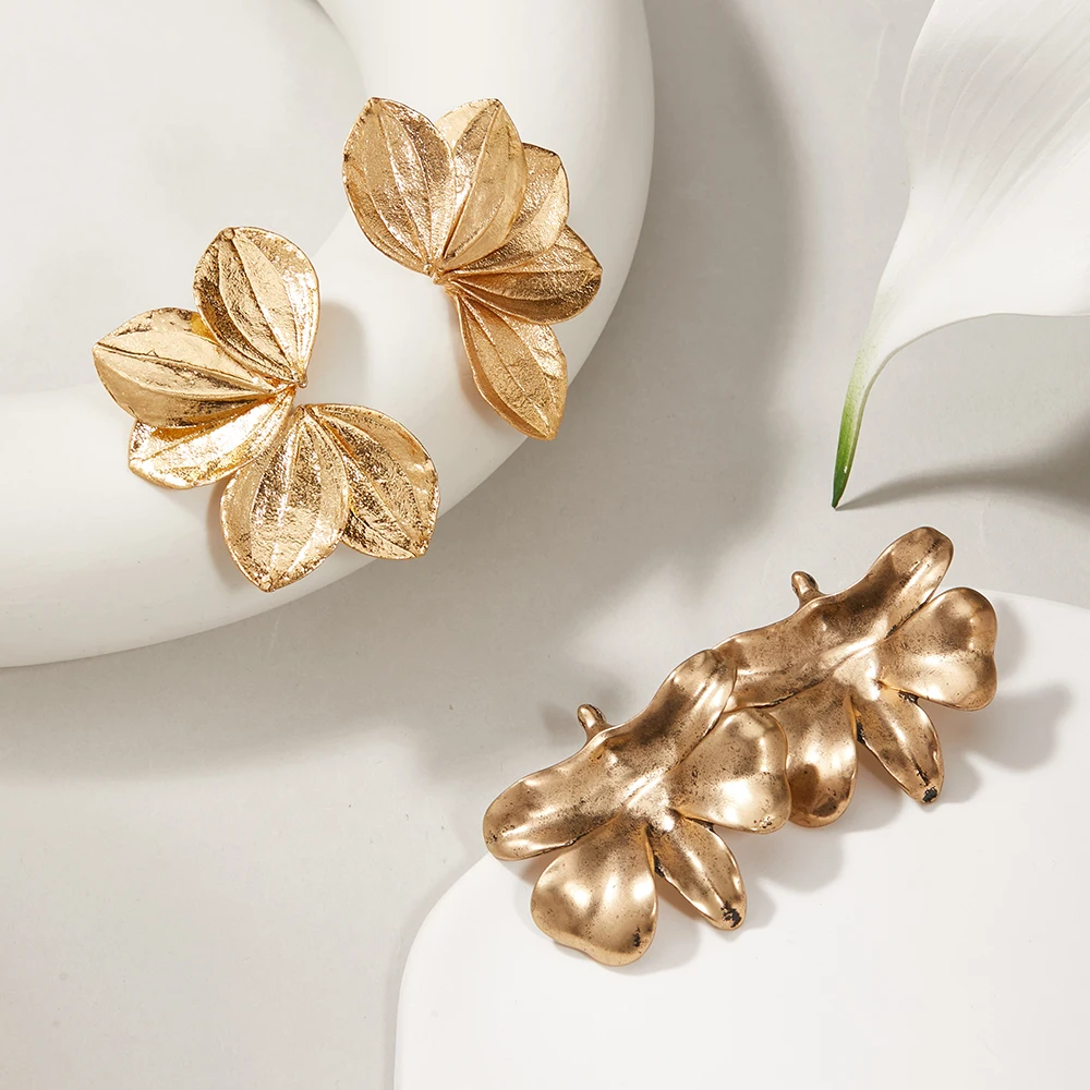 New Autumn Gold - Plated Textured Leaf Ear Studs Apricot Leaf Earrings | 2025 Zinc Alloy Bohemian Jewelry Accessories
New Autumn Gold - Plated Textured Leaf Ear Studs Apricot Leaf Earrings | 2025 Zinc Alloy Bohemian Jewelry Accessories