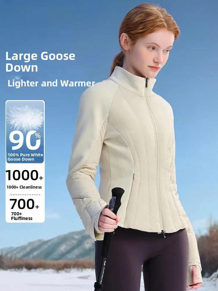 Lightweight Goose down Jacket Women's Short Fit Warm Outerwear Stand Collar Snow Skiing Inner Thermal Coat Outdoor Sportswear
Lightweight Goose down Jacket Women's Short Fit Warm Outerwear Stand Collar Snow Skiing Inner Thermal Coat Outdoor Sportswear
