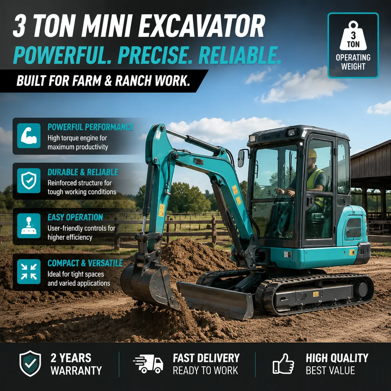Custom CE Euro 5 3Ton Compact Hydraulic Excavator for Orchard Vineyard and Municipal Engineering
Custom CE Euro 5 3Ton Compact Hydraulic Excavator for Orchard Vineyard and Municipal Engineering
