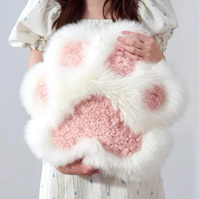 Cat Claw Cushion Animal Cartoon Wool Pillow Children Cute Girl Lamb Hair Pink Sheepskin Home Decor
Cat Claw Cushion Animal Cartoon Wool Pillow Children Cute Girl Lamb Hair Pink Sheepskin Home Decor