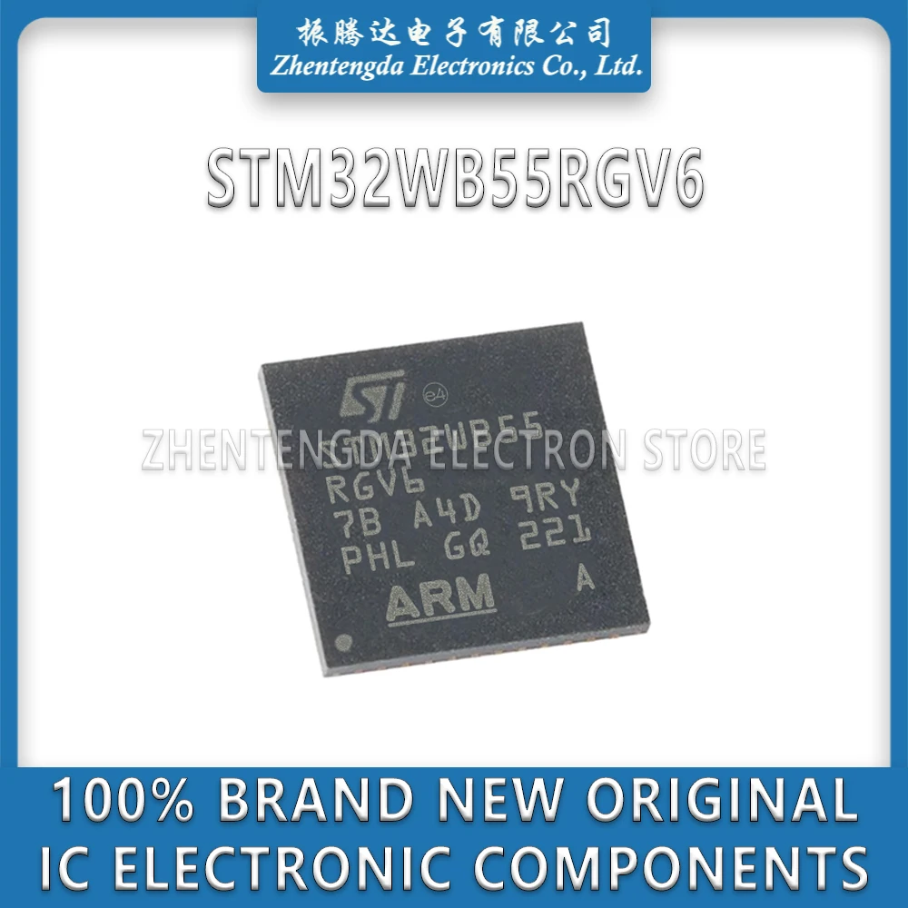 STM32WB55RGV6 STM32WB55 STM32WB IC MCU Chip VFQFN-68
STM32WB55RGV6 STM32WB55 STM32WB IC MCU Chip VFQFN-68