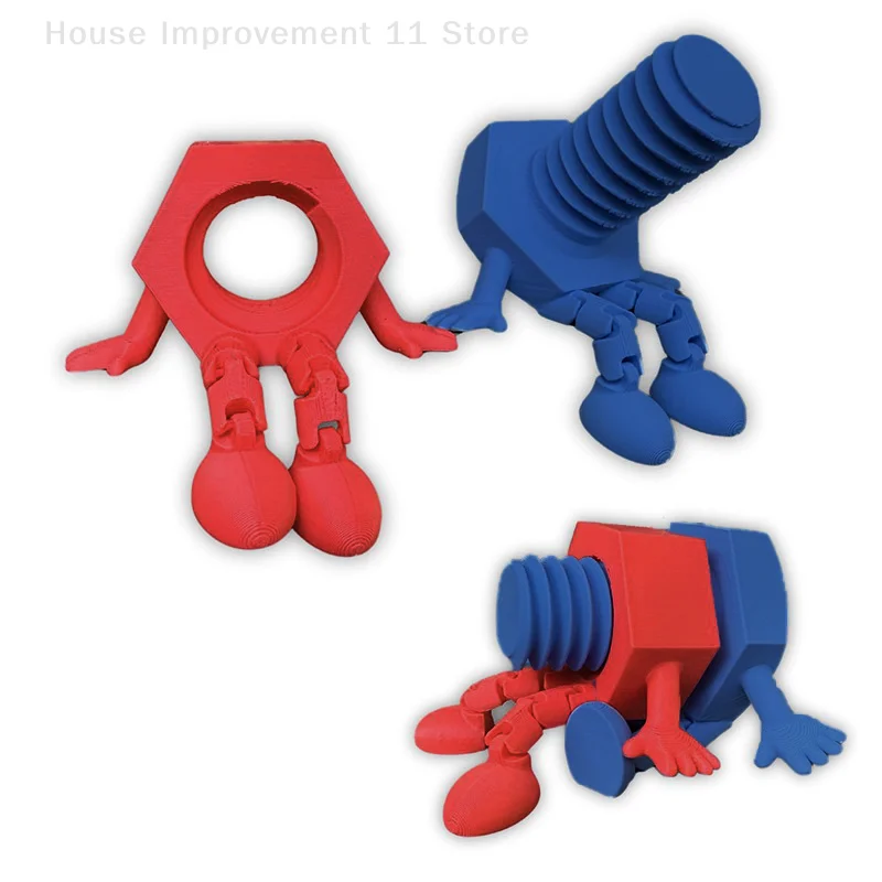 3D Printed Funny Bolt And Nut Figurine Articulated Desk Decoration With Legs And Shoes Office Decor Unique Gag Gift Ornament
3D Printed Funny Bolt And Nut Figurine Articulated Desk Decoration With Legs And Shoes Office Decor Unique Gag Gift Ornament