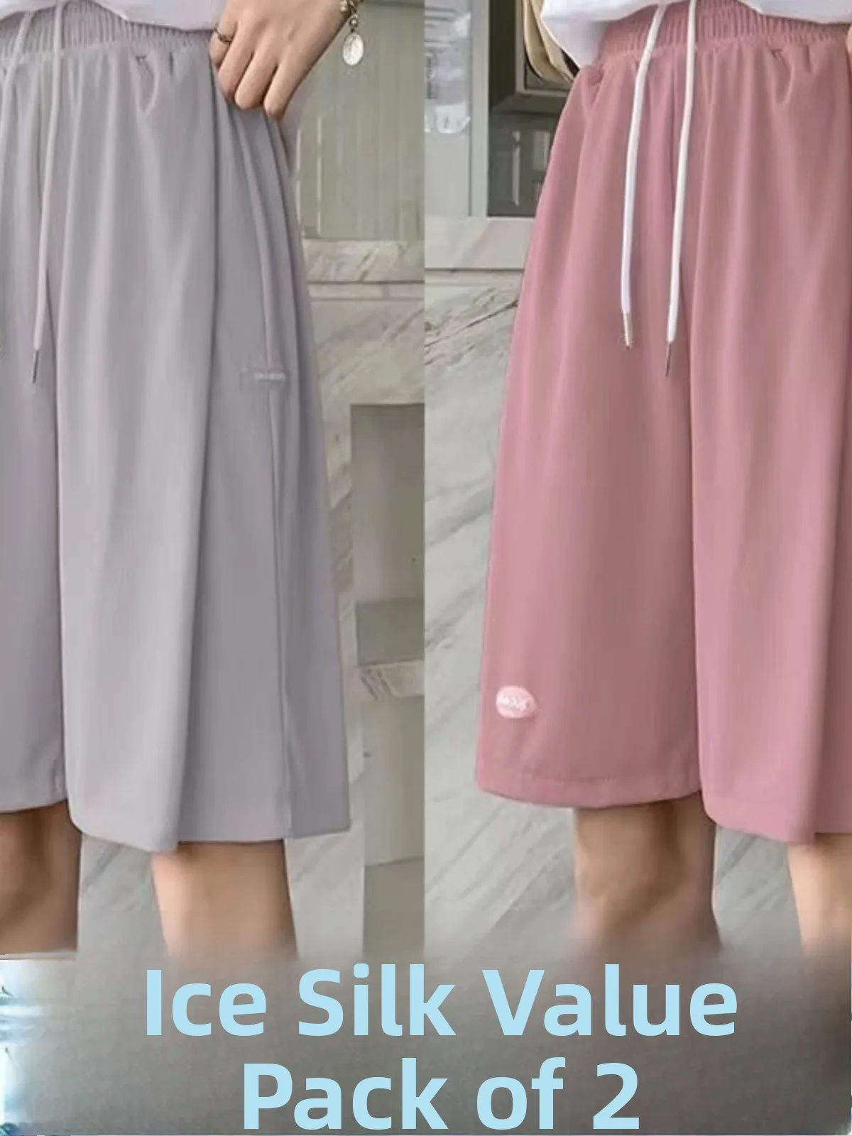 12 Pieces Ice Silk Sports Shorts Women's High Waist Loose Korean Style Casual Wide Leg Pants Five-Quarter Length Commute Trend
12 Pieces Ice Silk Sports Shorts Women's High Waist Loose Korean Style Casual Wide Leg Pants Five-Quarter Length Commute Trend