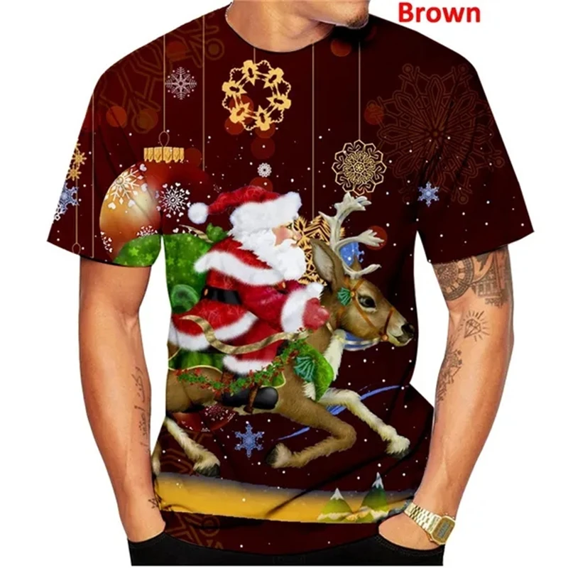 Summer Men Christmas Santa Snowman 3d Printed T-Shirt Fun Trend Street Personality O Collar Short Sleeve Baggy Plus Size Top
Summer Men Christmas Santa Snowman 3d Printed T-Shirt Fun Trend Street Personality O Collar Short Sleeve Baggy Plus Size Top