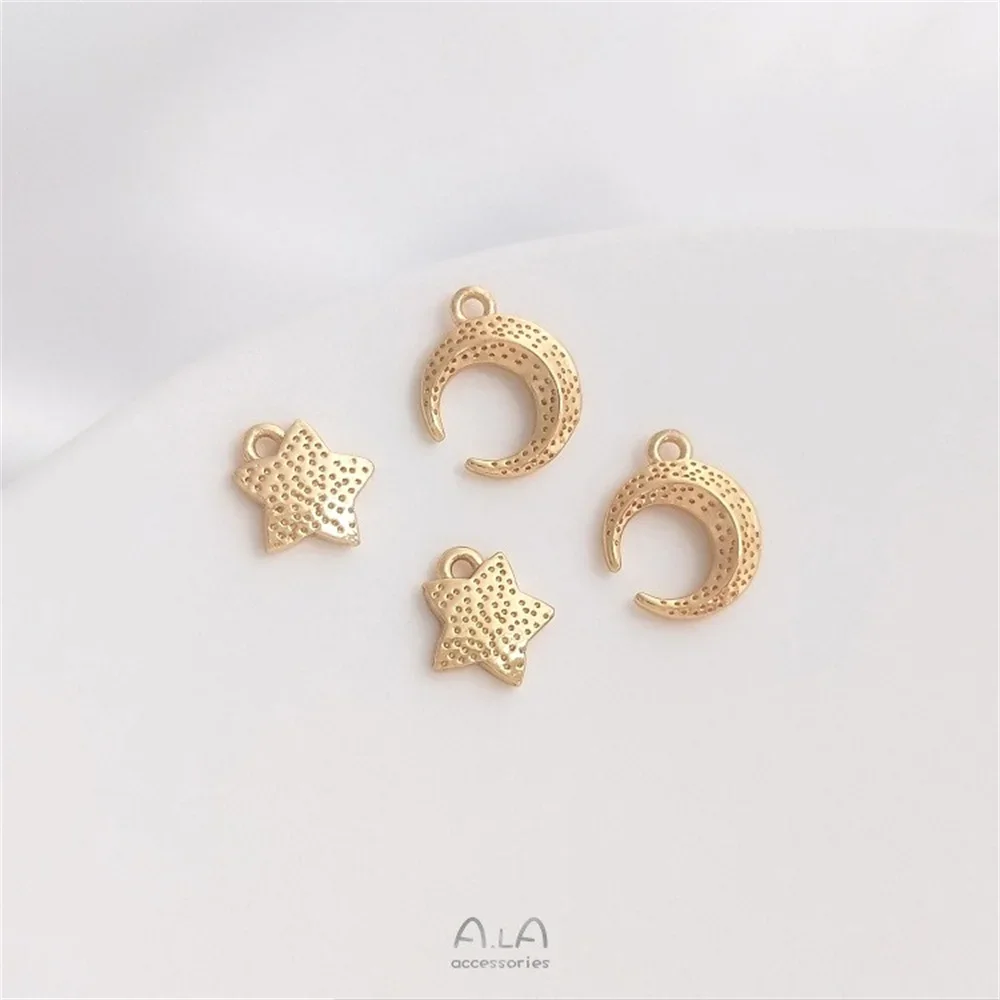 14K Color Gold Star Moon Pendant Handmade Jewelry Small Drop Slip DIY Earrings Bracelet Pendant Accessories K198
14K Color Gold Star Moon Pendant Handmade Jewelry Small Drop Slip DIY Earrings Bracelet Pendant Accessories K198