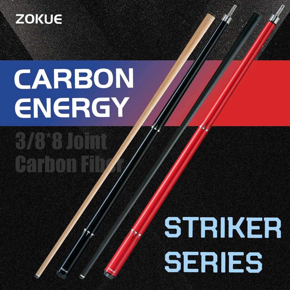 Бильярдный кий ZOKUE из углеродного волокна с 2 валами, 1/2 разделения, полная углеродная технология, набор бильярдных кий с низким дефектом
Бильярдный кий ZOKUE из углеродного волокна с 2 валами, 1/2 разделения, полная углеродная технология, набор бильярдных кий с низким дефектом