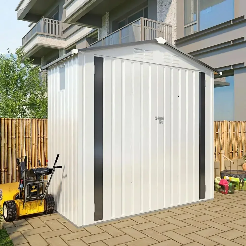6x3.6ft Outdoor Galvanized Steel Shed - Lockable Door & Window, Weatherproof Storage for Garden Tools and Equipment
6x3.6ft Outdoor Galvanized Steel Shed - Lockable Door & Window, Weatherproof Storage for Garden Tools and Equipment