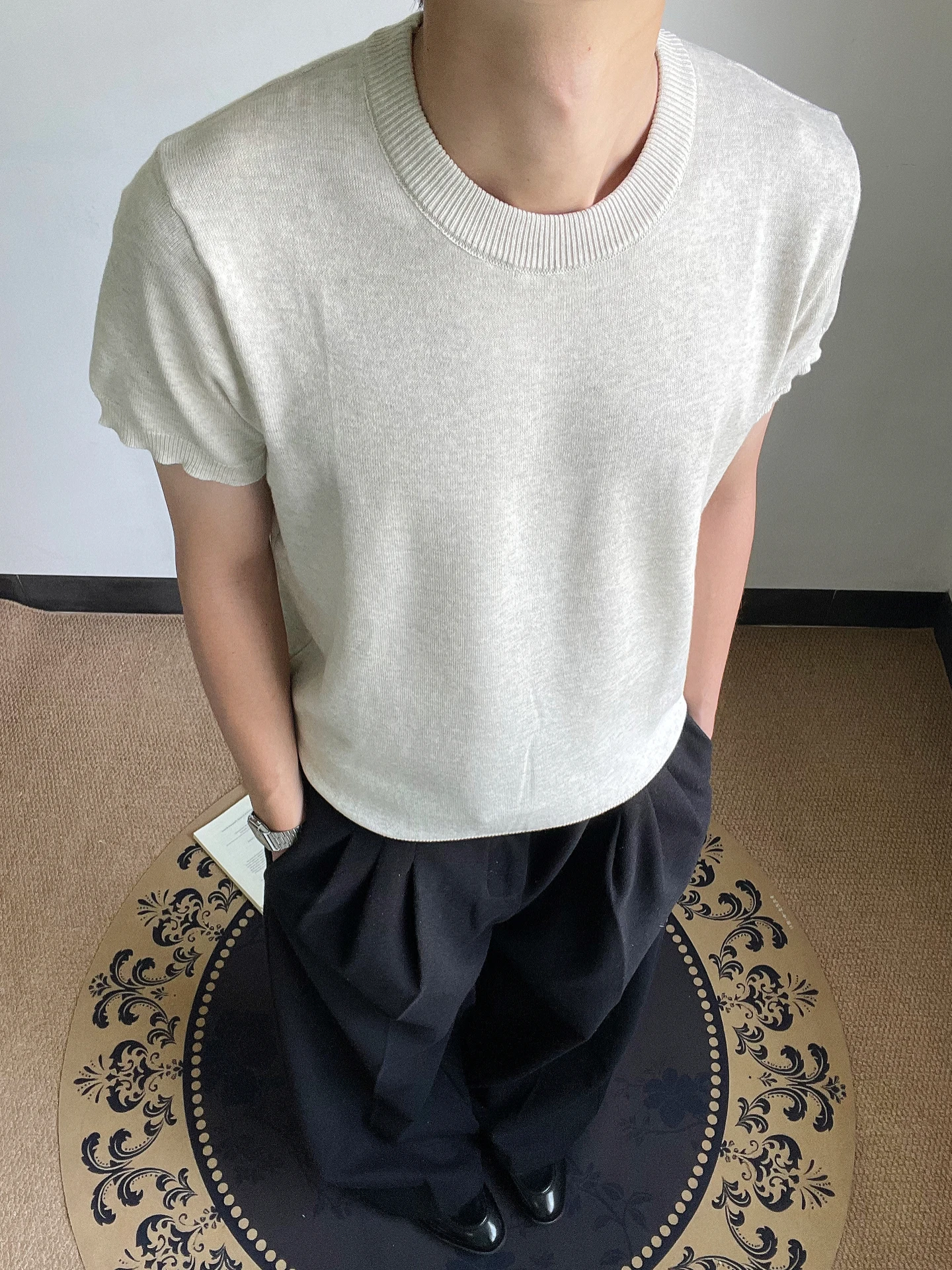 Cleanfit Versatile Short Sleeve Knitted T-Shirt Men's Casual Loose Fit Breathable Comfortable Spring Summer Fashion Top
Cleanfit Versatile Short Sleeve Knitted T-Shirt Men's Casual Loose Fit Breathable Comfortable Spring Summer Fashion Top