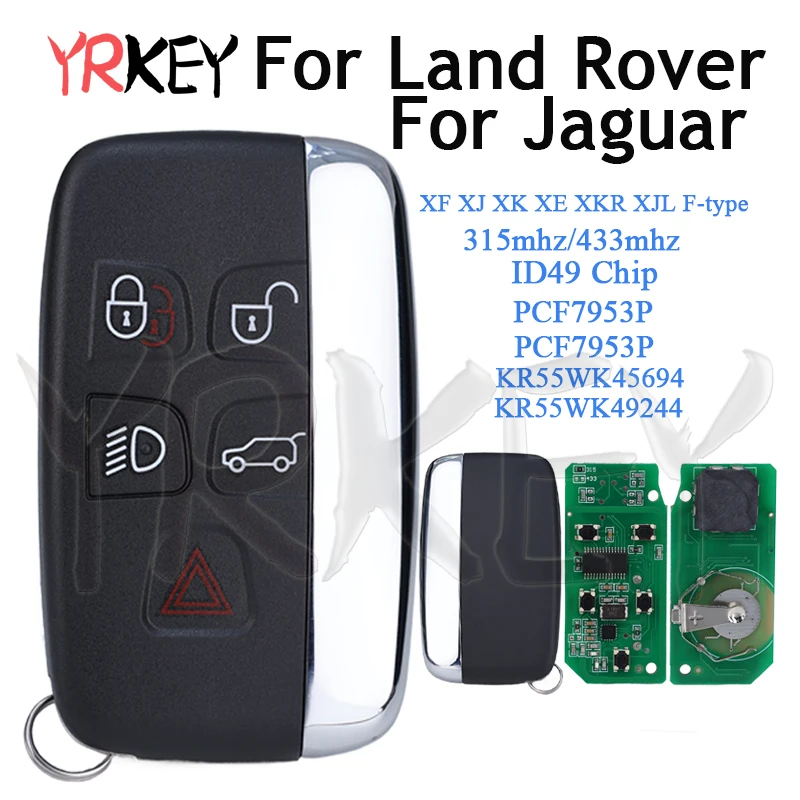 Smart Remote Car Key for Land Rover for Jaguar XJL XF F-type 2013-2017 ID49 Chip 315/433mhz 5 Buttons FCC:KOBJTF10A
Smart Remote Car Key for Land Rover for Jaguar XJL XF F-type 2013-2017 ID49 Chip 315/433mhz 5 Buttons FCC:KOBJTF10A