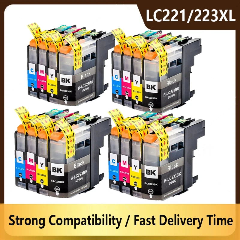 LC223 LC221 Compatible Ink Cartridge For Brother MFC-J4420DW/J4620DW/J4625DW/J480DW/J680DW/J880DW Printer
LC223 LC221 Compatible Ink Cartridge For Brother MFC-J4420DW/J4620DW/J4625DW/J480DW/J680DW/J880DW Printer