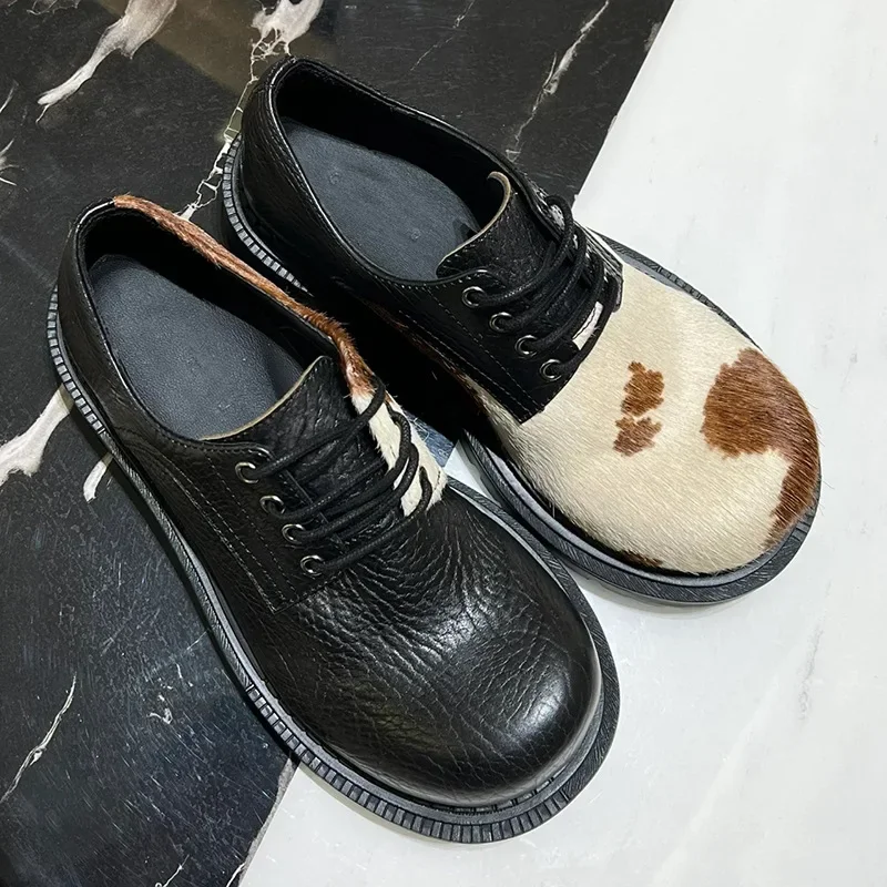 Новые туфли-лодочки из конского волоса на шнуровке, роскошные лаконичные модные британские повседневные уличные мужские и женские туфли из натуральной кожи на массивном каблуке, круглые
Новые туфли-лодочки из конского волоса на шнуровке, роскошные лаконичные модные британские повседневные уличные мужские и женские туфли из натуральной кожи на массивном каблуке, круглые