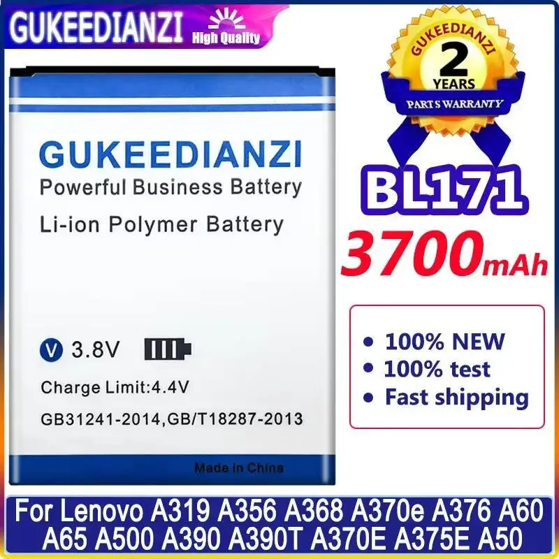 Для Lenovo A319 A356 A368 A370e A376 A60 A65 A500 A390 A390T A370E A375E A50 Стабильный аккумулятор для мобильного телефона 3700 мАч BL171
Для Lenovo A319 A356 A368 A370e A376 A60 A65 A500 A390 A390T A370E A375E A50 Стабильный аккумулятор для мобильного телефона 3700 мАч BL171