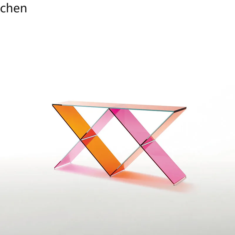 ZML acrylic colorful entrance table creative art modern simple living room entrance table against the wall
ZML acrylic colorful entrance table creative art modern simple living room entrance table against the wall