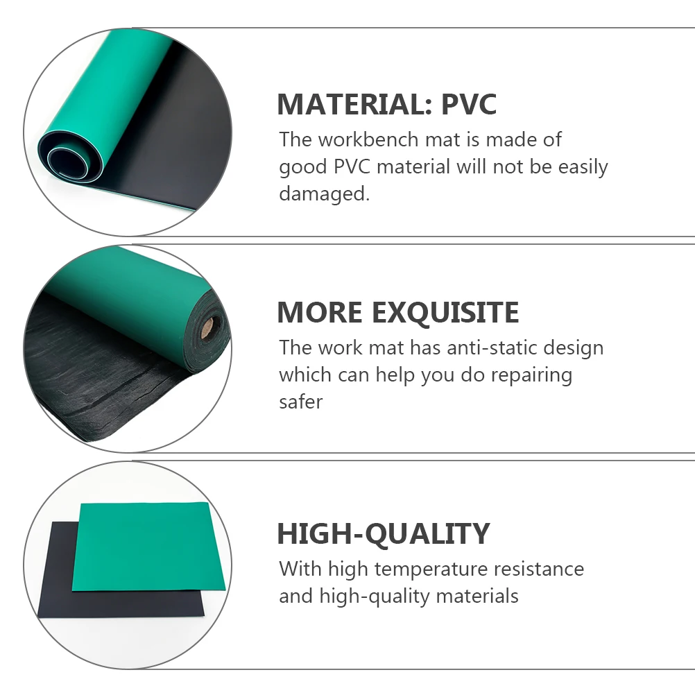 Work Bench Anti-static Table Mat Antistatic for Electronics Soldering Pad Workbench Green
Work Bench Anti-static Table Mat Antistatic for Electronics Soldering Pad Workbench Green